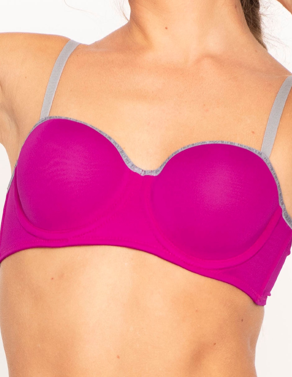 Brassiere strapless con copa para mujer 4