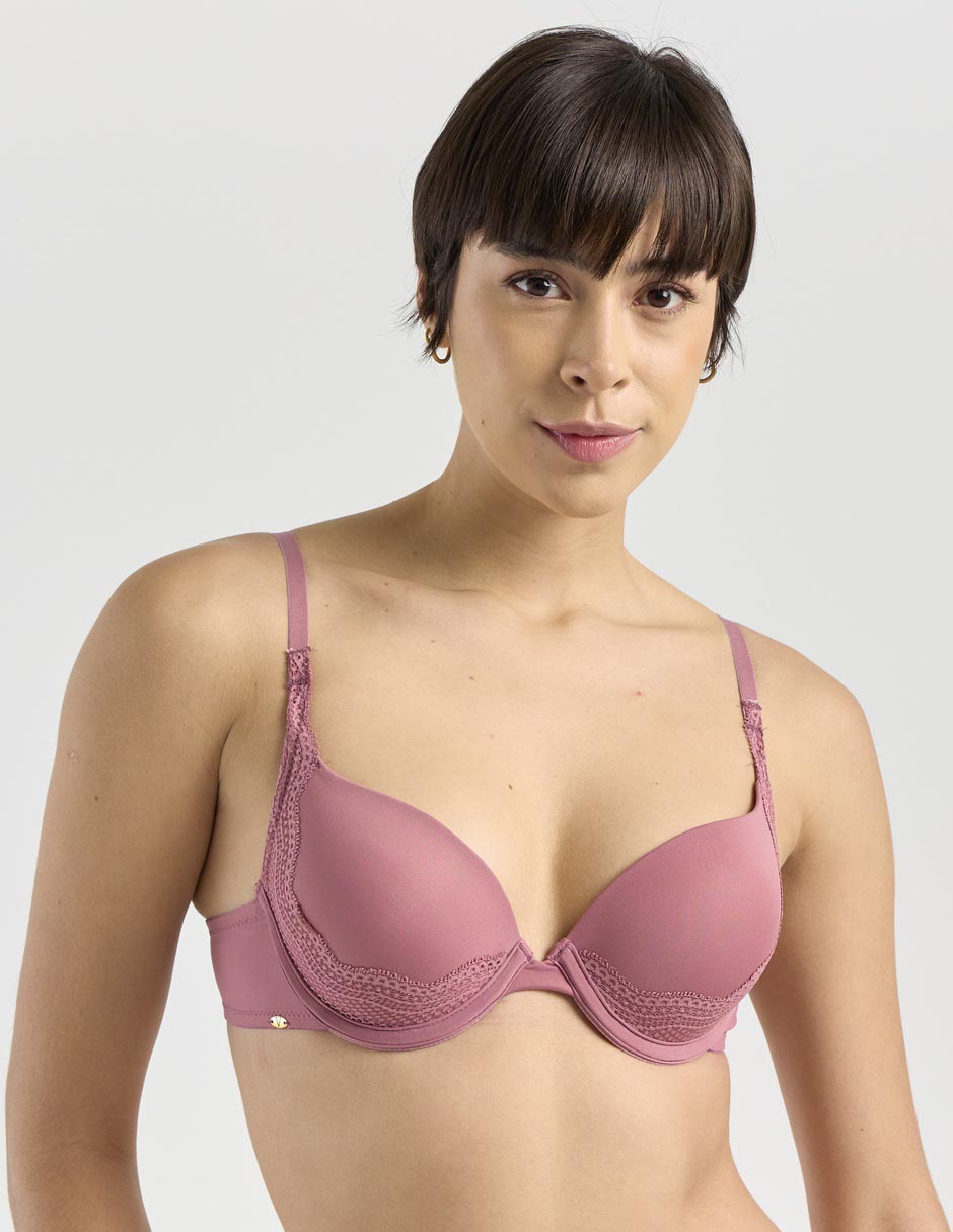 Brassiere demi copa preformada para mujer 2