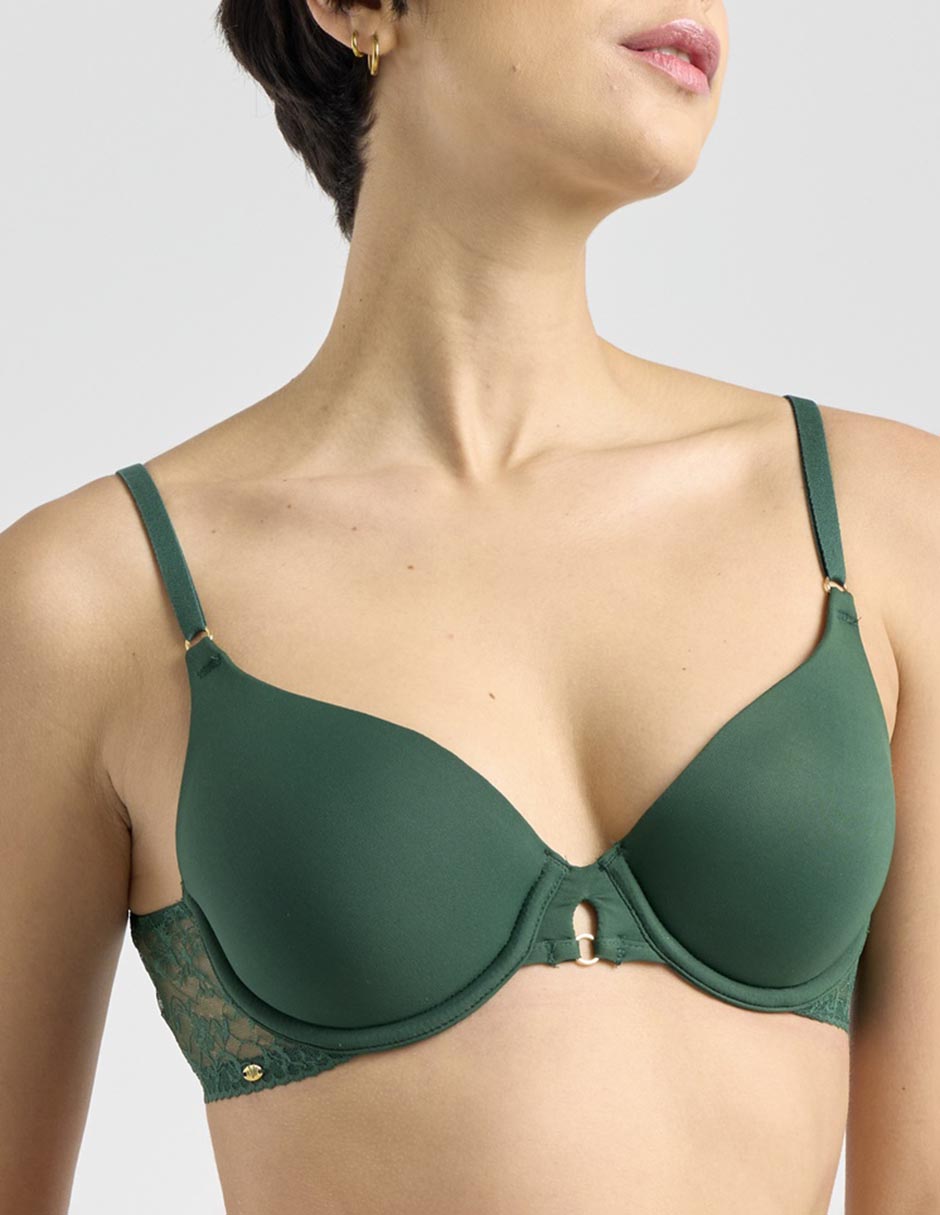 Brassiere demi copa preformada para mujer 2