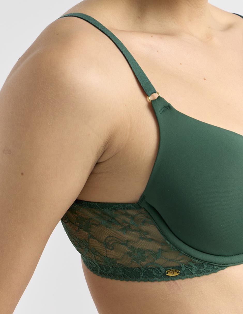 Brassiere demi copa preformada para mujer 4