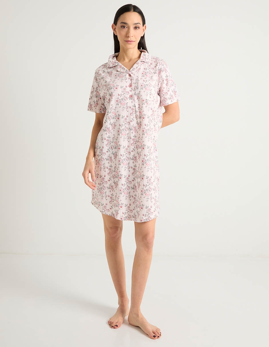 Camisón estampado floral de algodón 2
