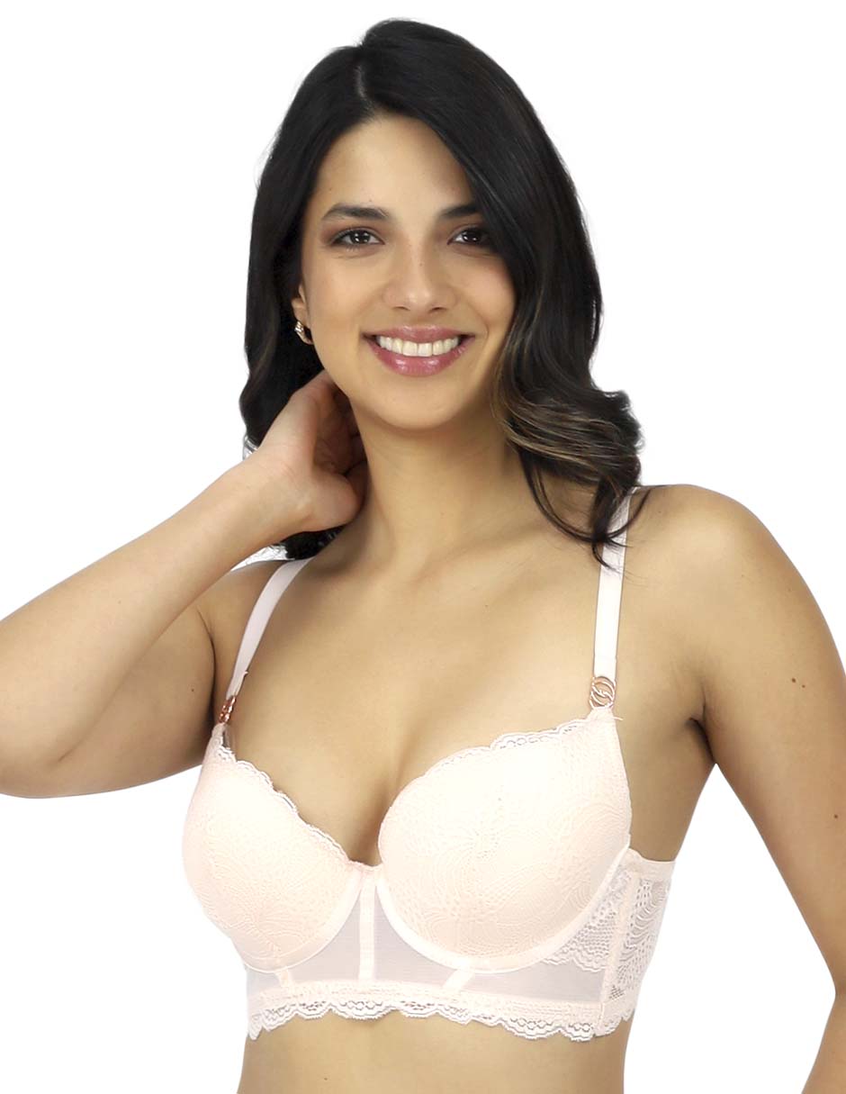 Brassiere escote profundo copa proformada para mujer 2