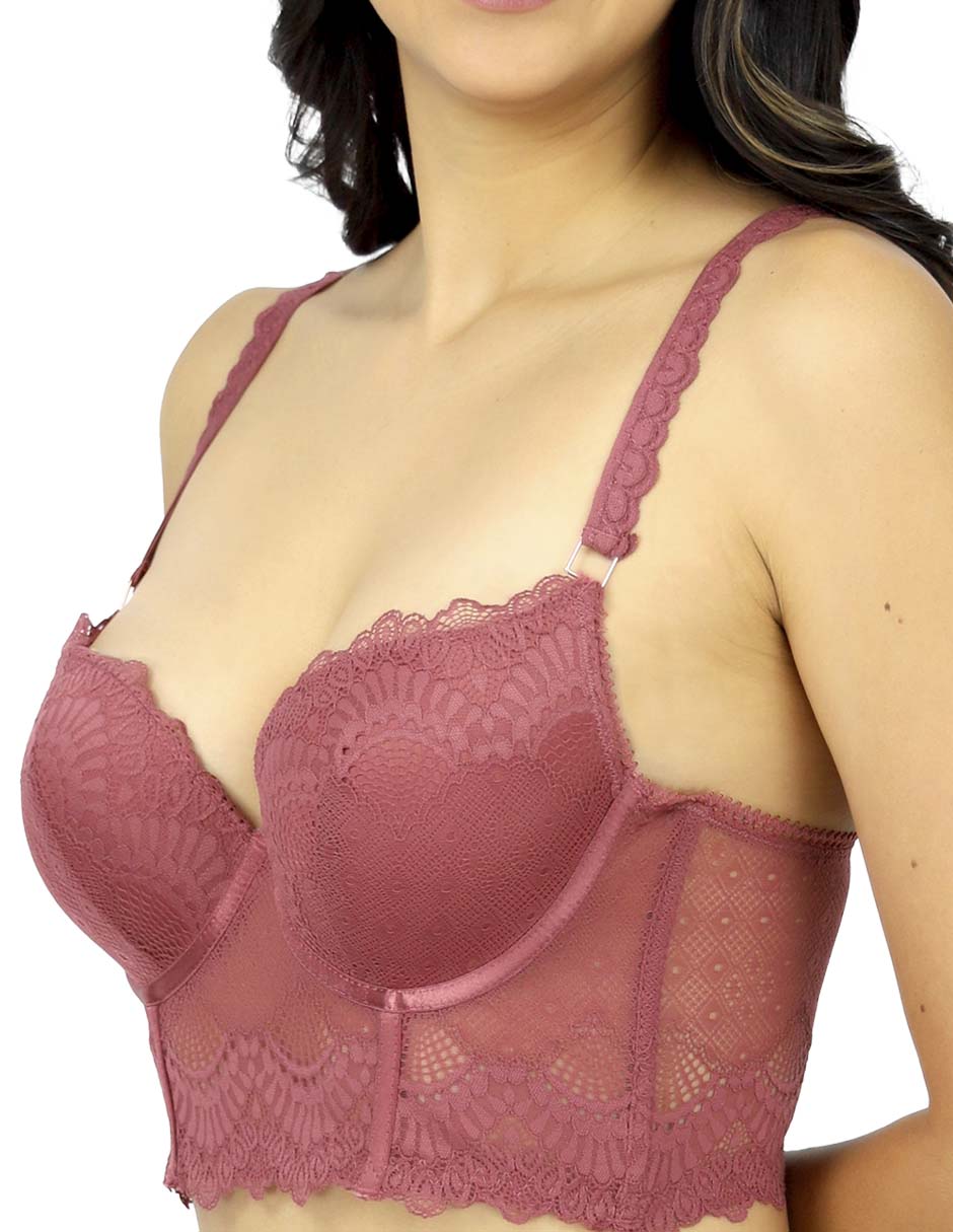 Brassiere peto medio copa preformada para mujer 4