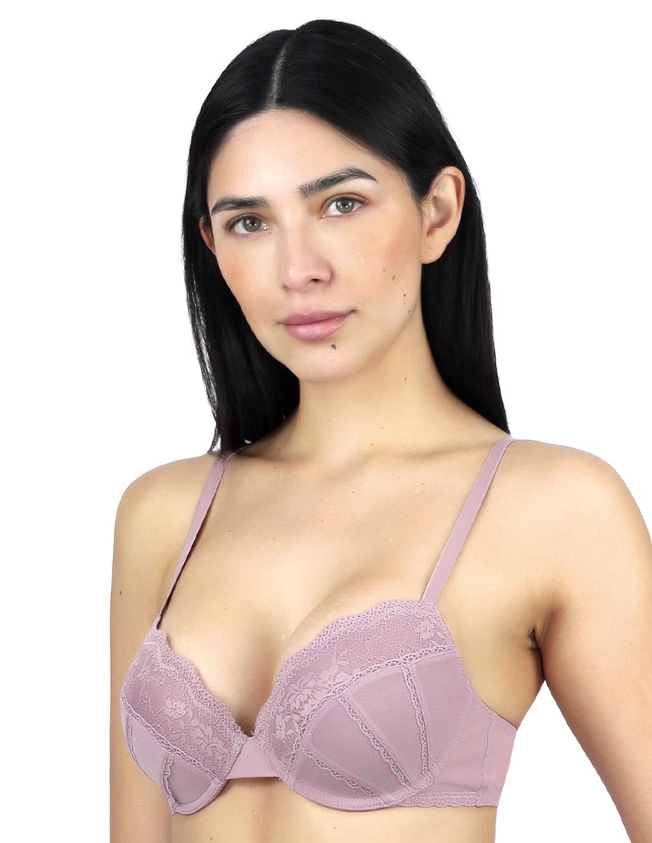 Brassiere escote profundo copa preformada para mujer 2