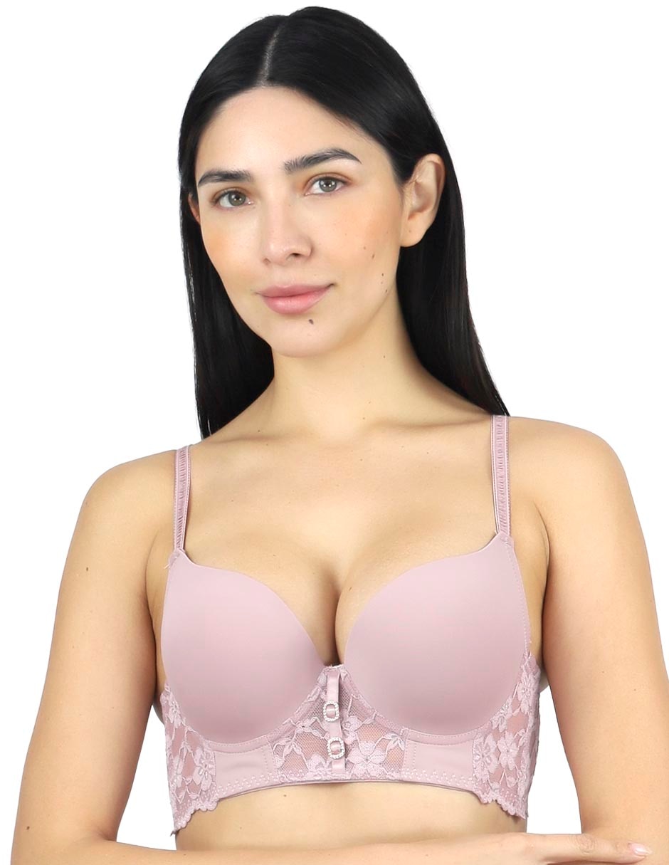 Brassiere escote profundo copa preformada para mujer