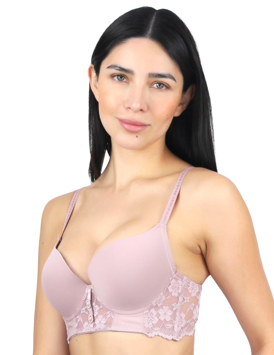 Brassiere escote profundo copa preformada para mujer 2