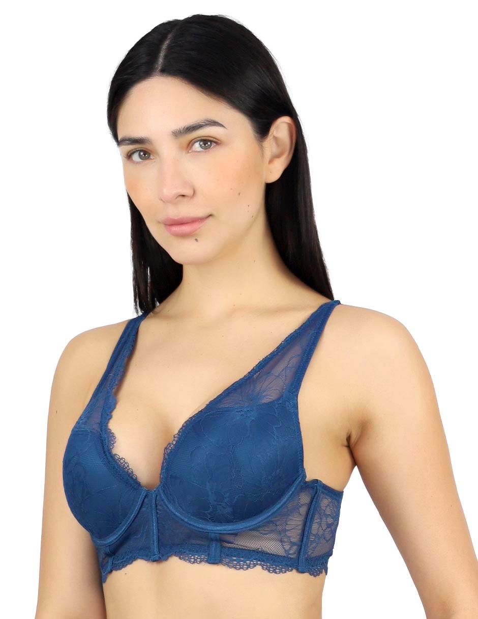 Brassiere escote profundo copa preformada para mujer 2