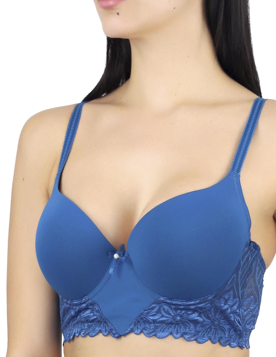 Brassiere escote profundo copa preformada para mujer 4