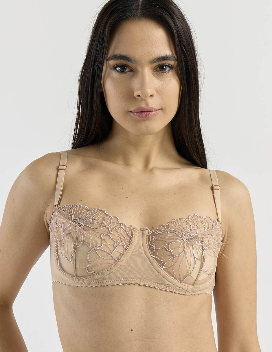 Brassiere demi media copa para mujer 2