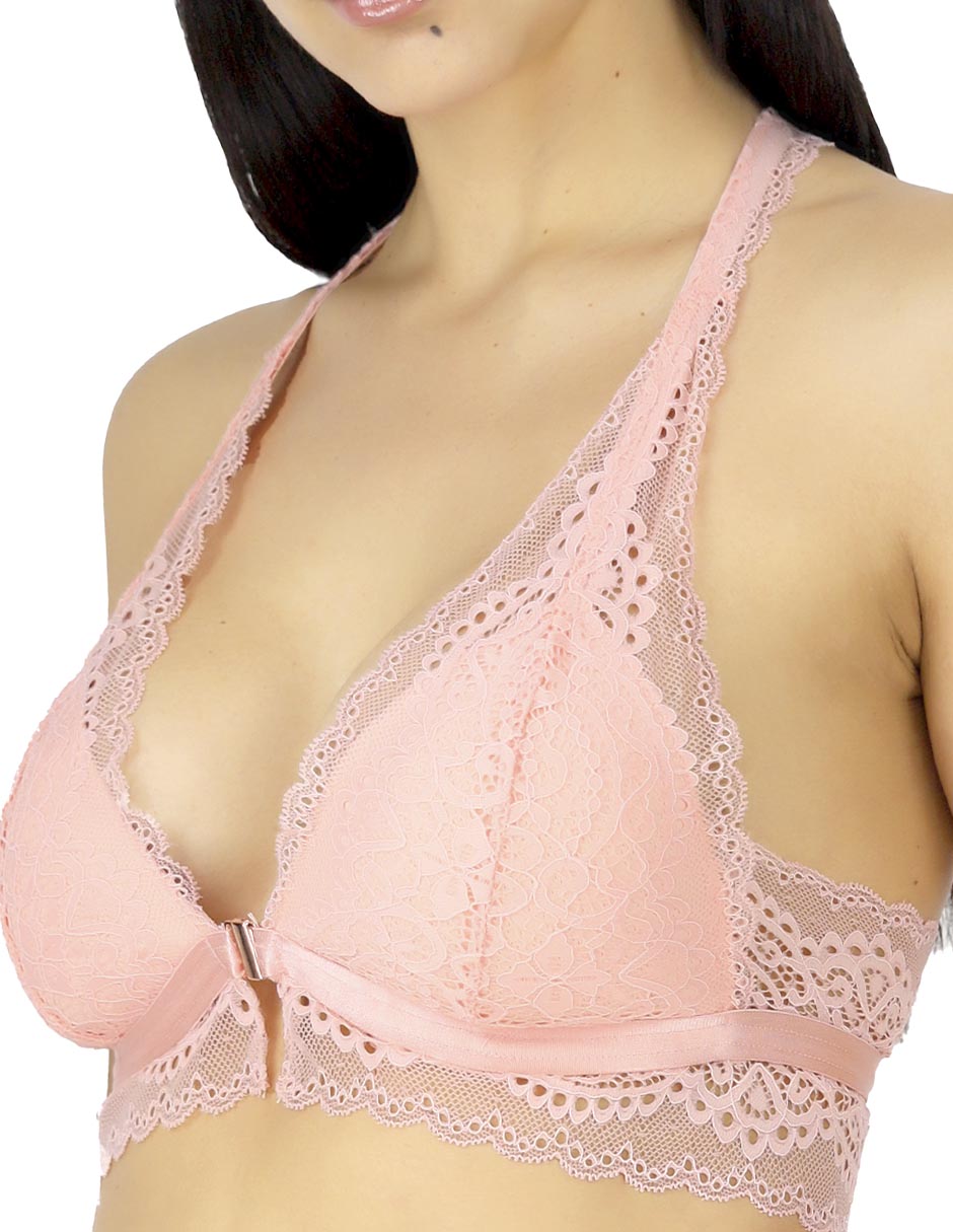 Brassiere demi copa removible para mujer 4