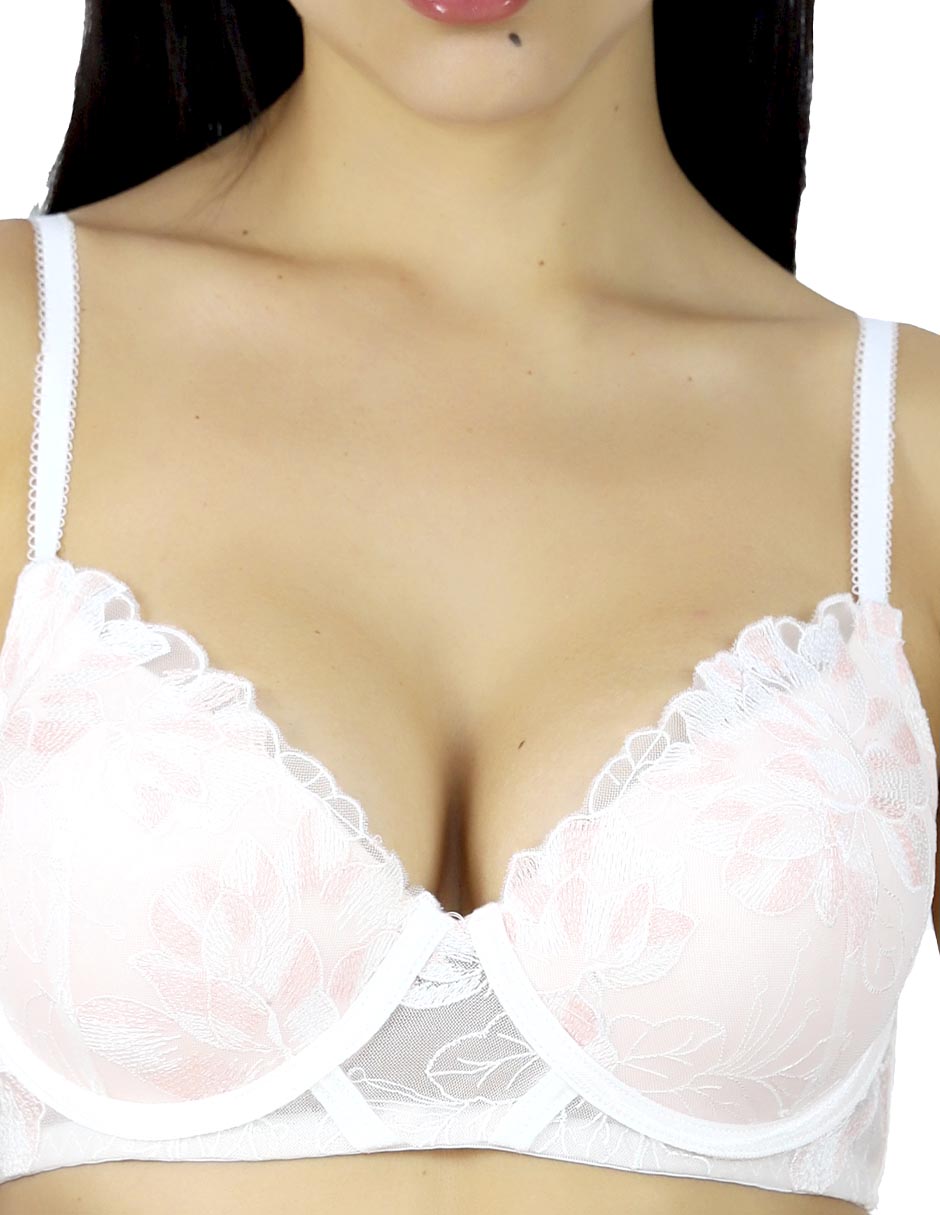 Brassiere escote profundo copa preformada para mujer 4