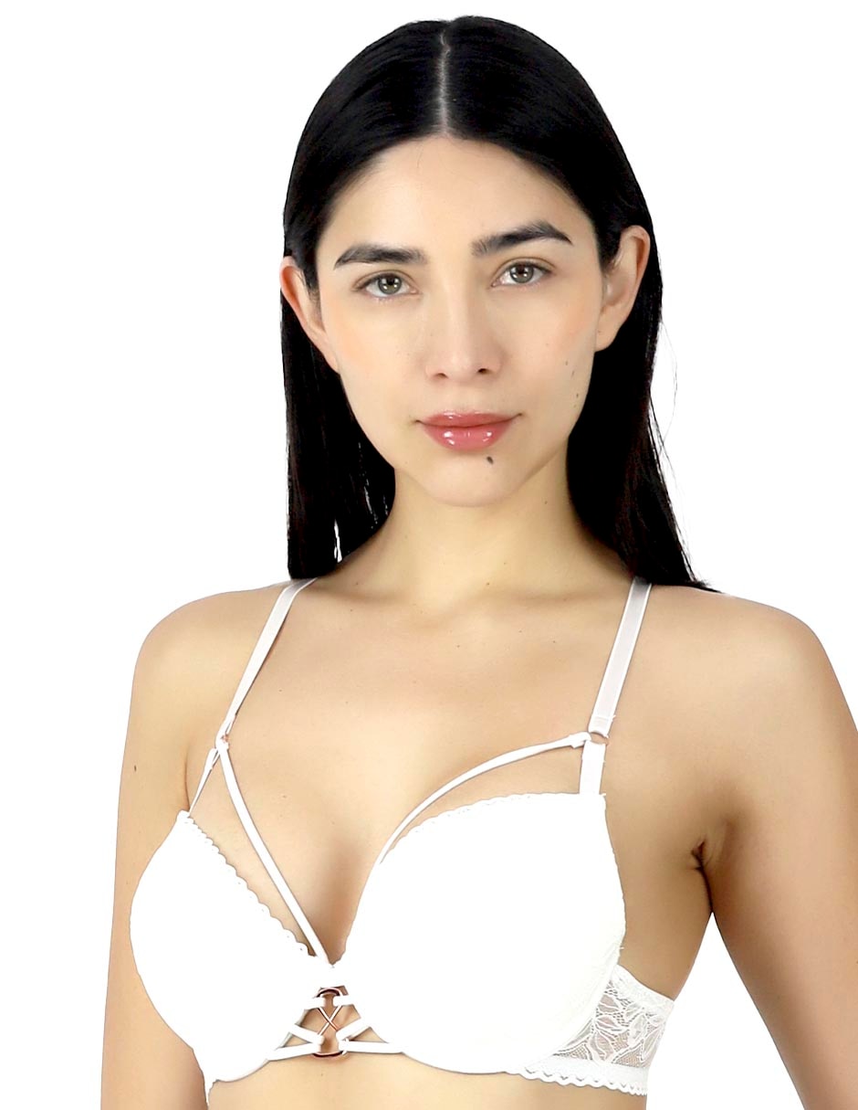 Brassiere escote profundo copa preformada para mujer 2