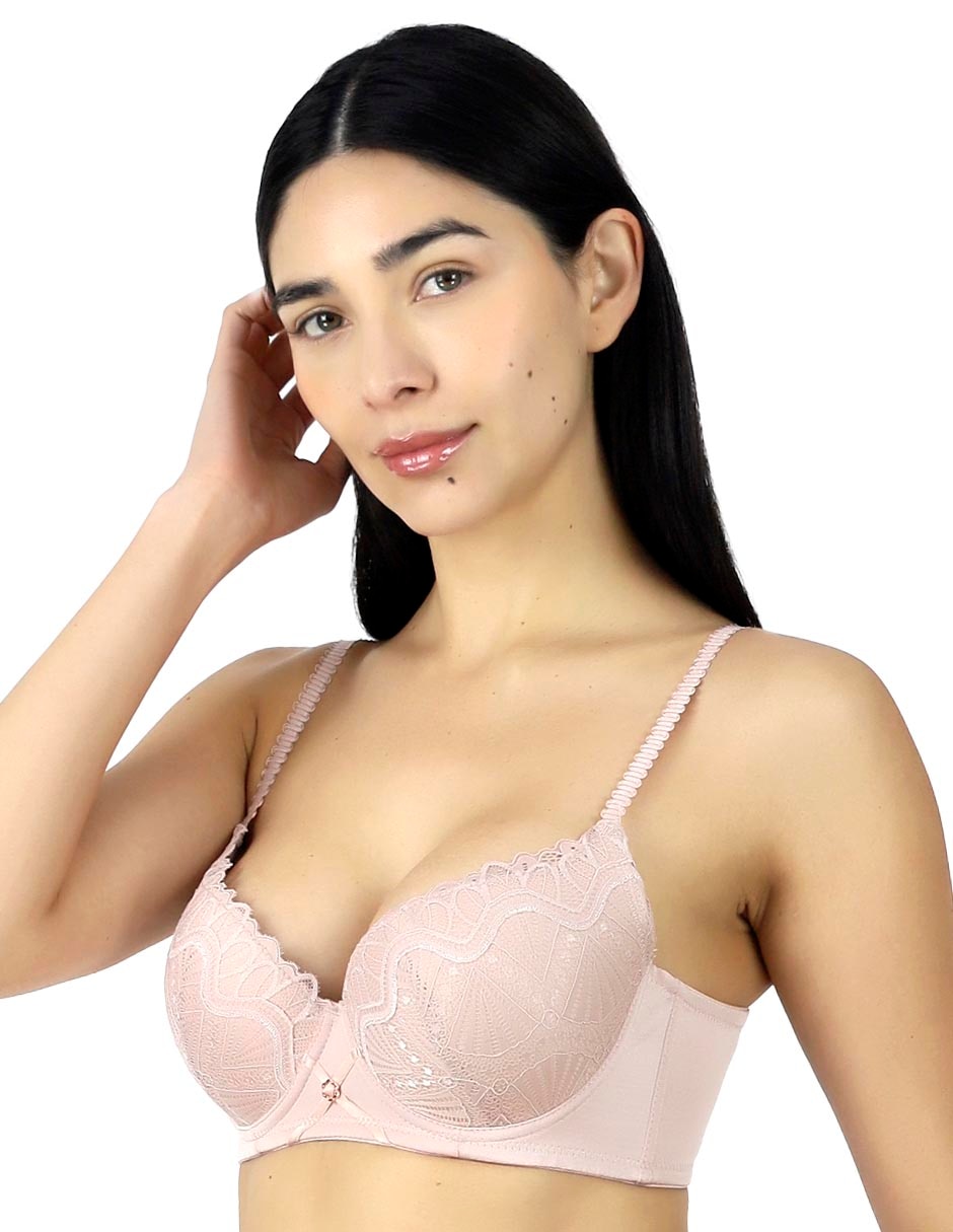 Brassiere escote profundo copa preformada para mujer 2