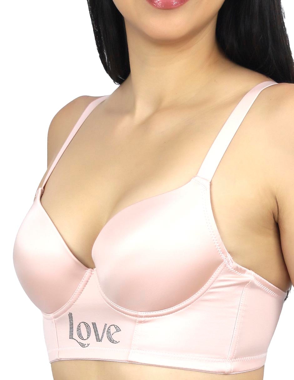 Brassiere peto medio copa doble push up para mujer 4