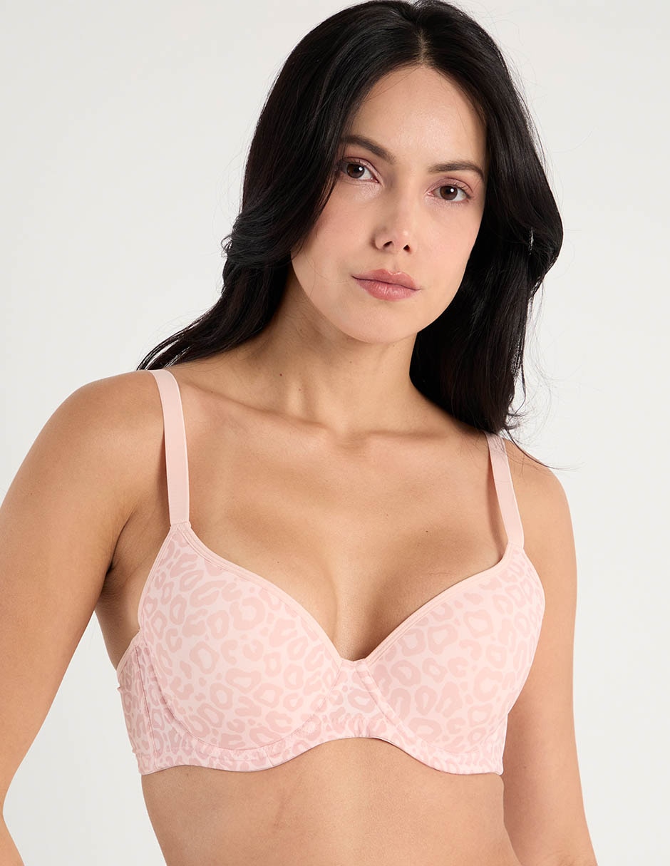 Brassiere demi con copa preformada para mujer