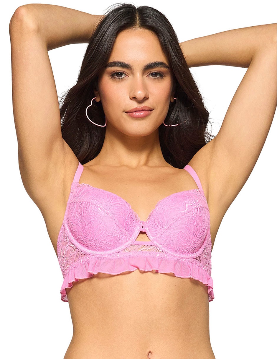 Brassiere demi con copa para mujer