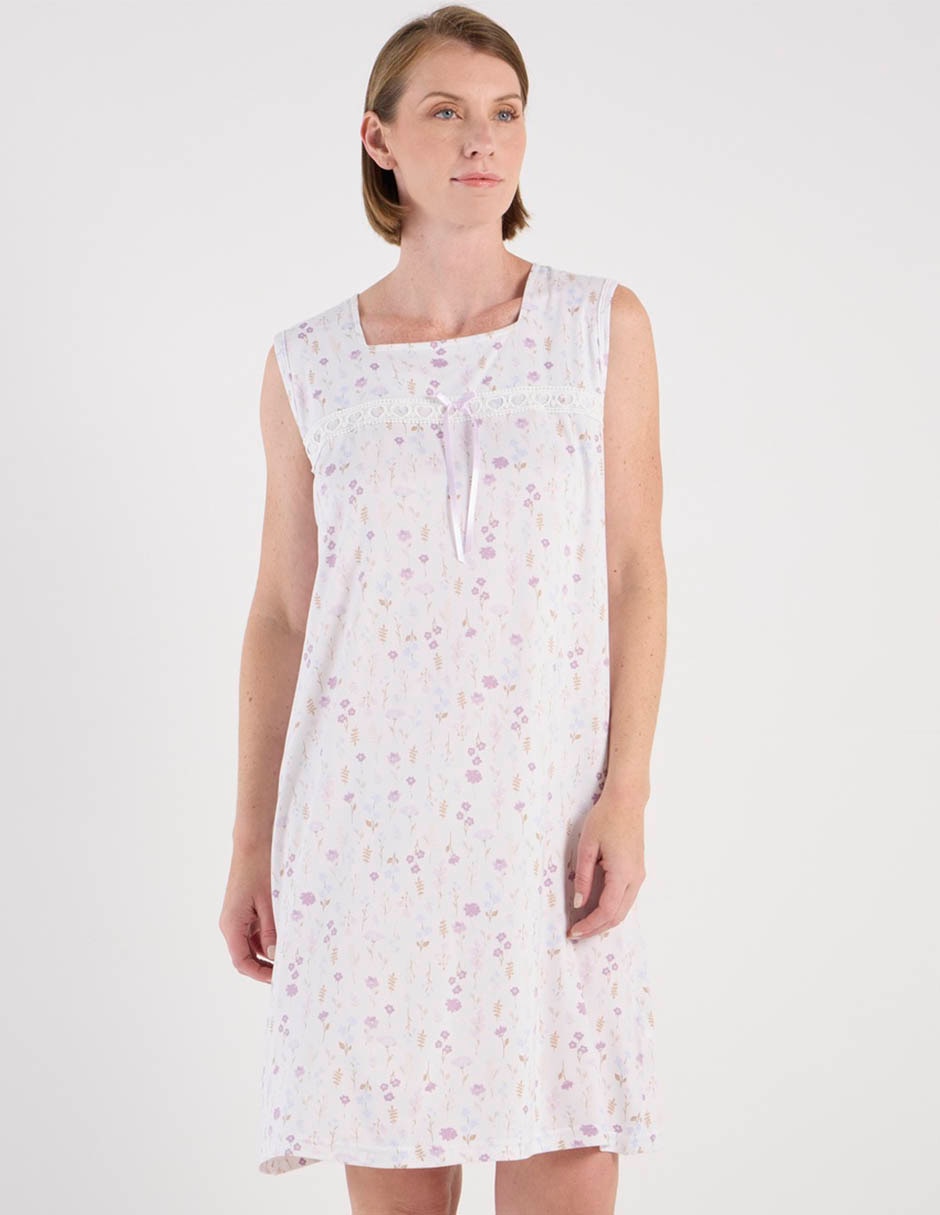 Camisón estampado floral de algodón Camisón estampado floral de algodón