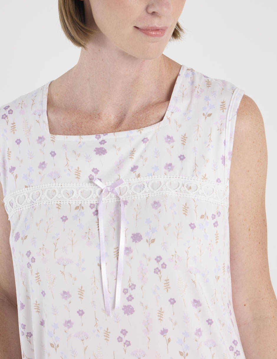 Camisón estampado floral de algodón 4