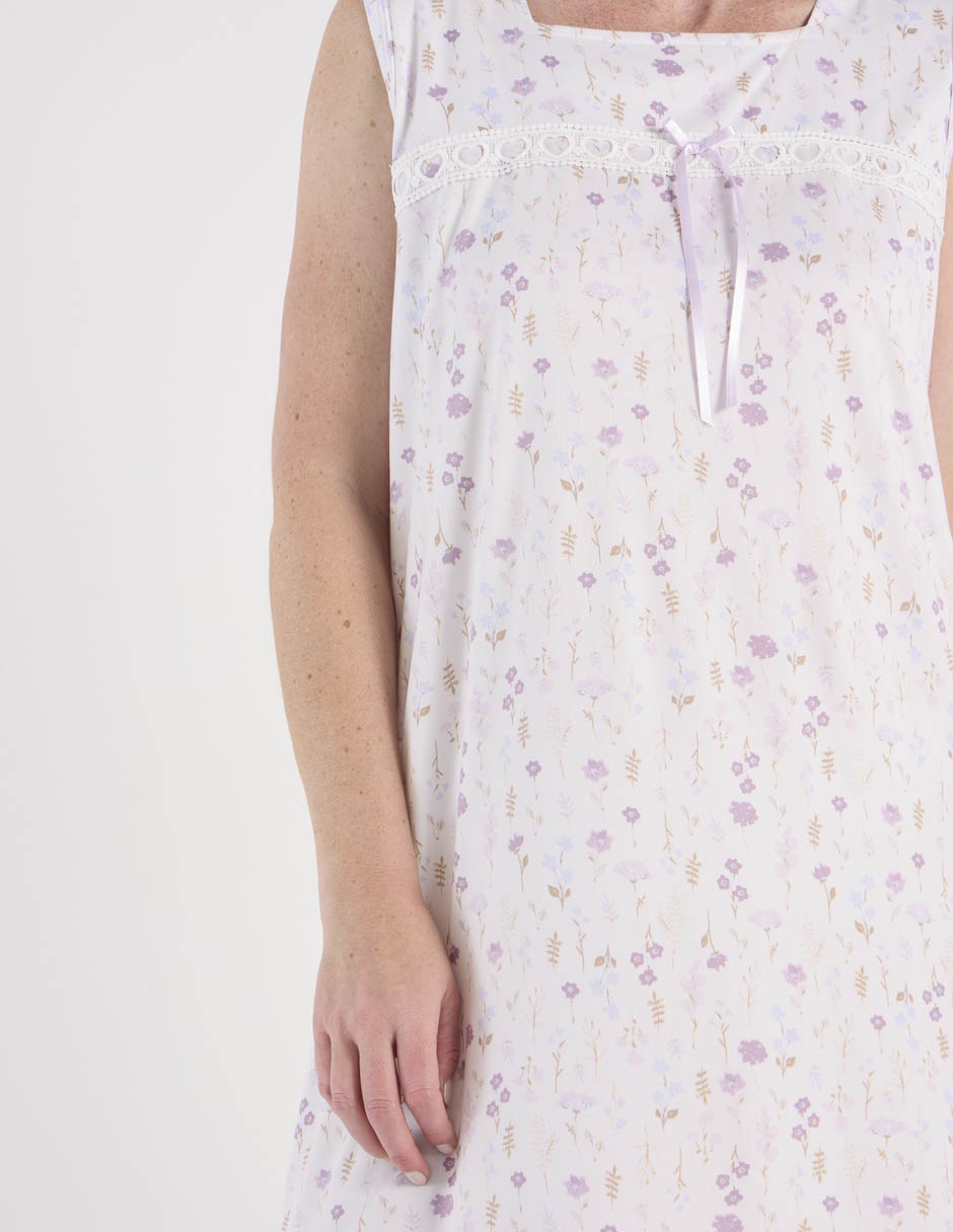 Camisón estampado floral de algodón 5