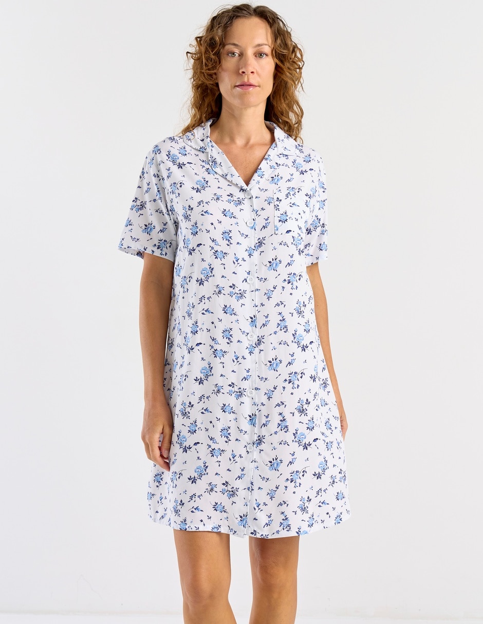 Camisón estampado floral de algodón Camisón estampado floral de algodón