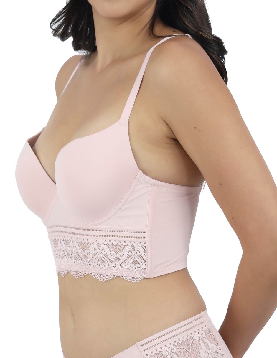 Brassiere escote profundo copa preformada para mujer 4