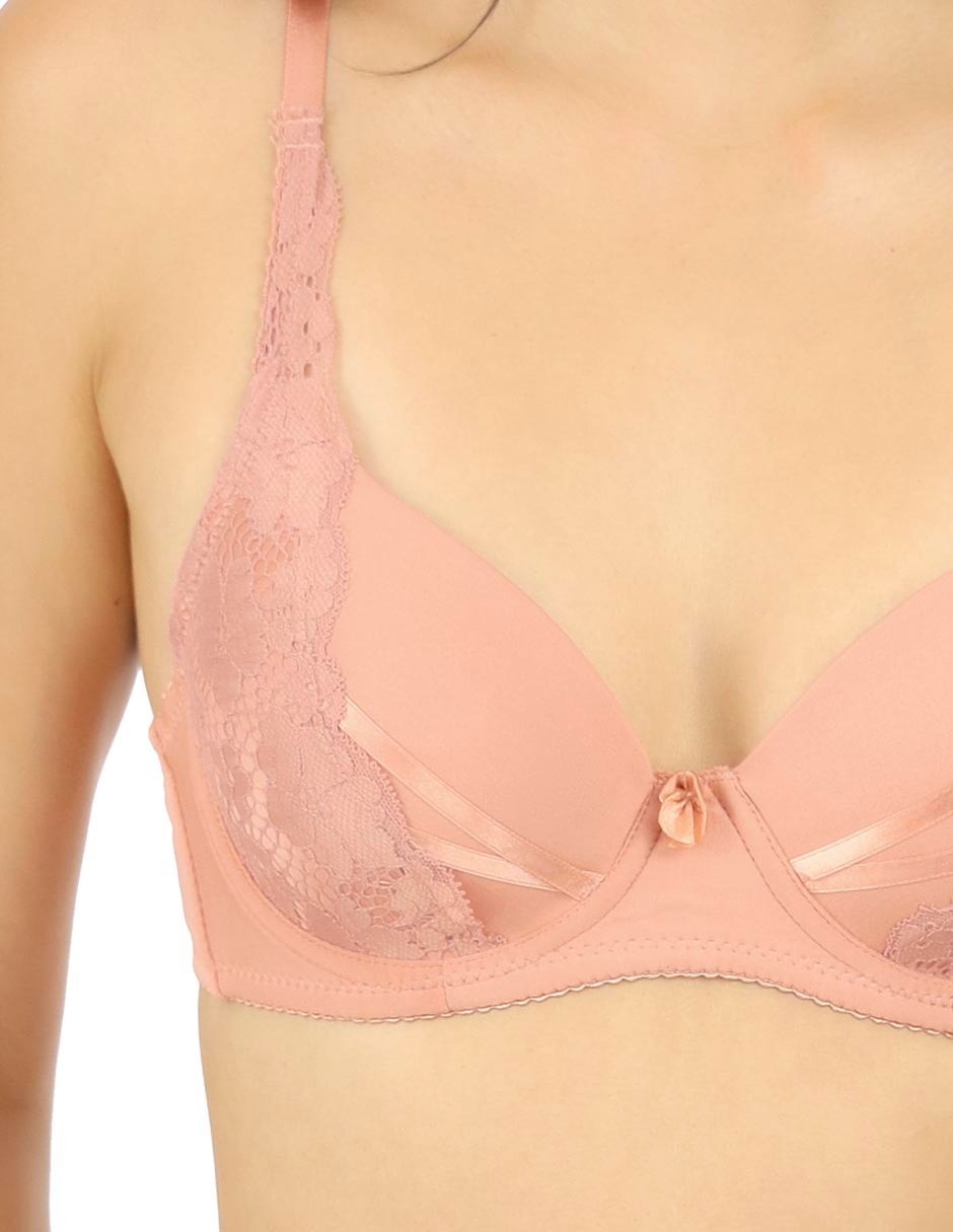 Brassiere demi copa preformada para mujer 4