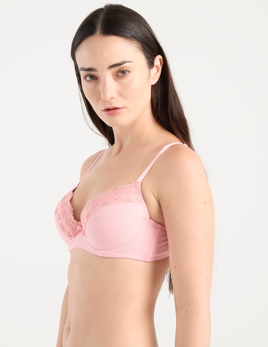 Brassiere demi con copa para mujer 2