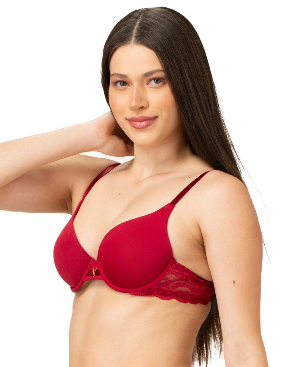 Brassiere demi copa push up para mujer 2