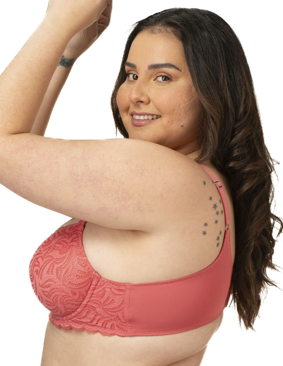 Brassiere demi con copa para mujer 2