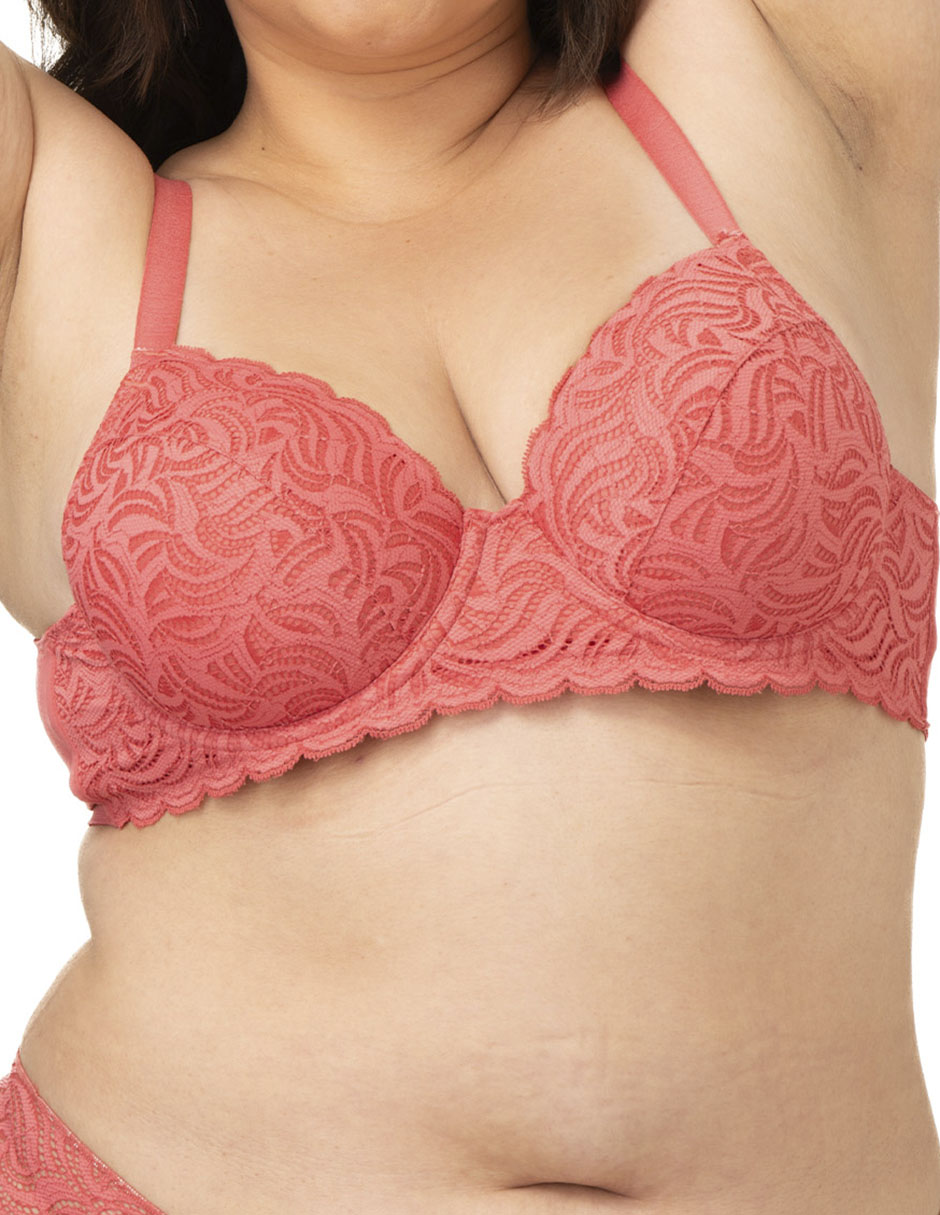 Brassiere demi con copa para mujer 4