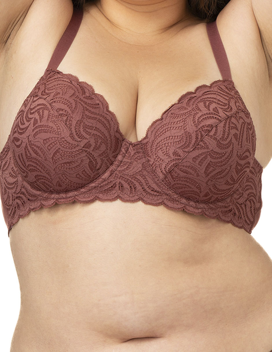 Brassiere demi con copa para mujer 4