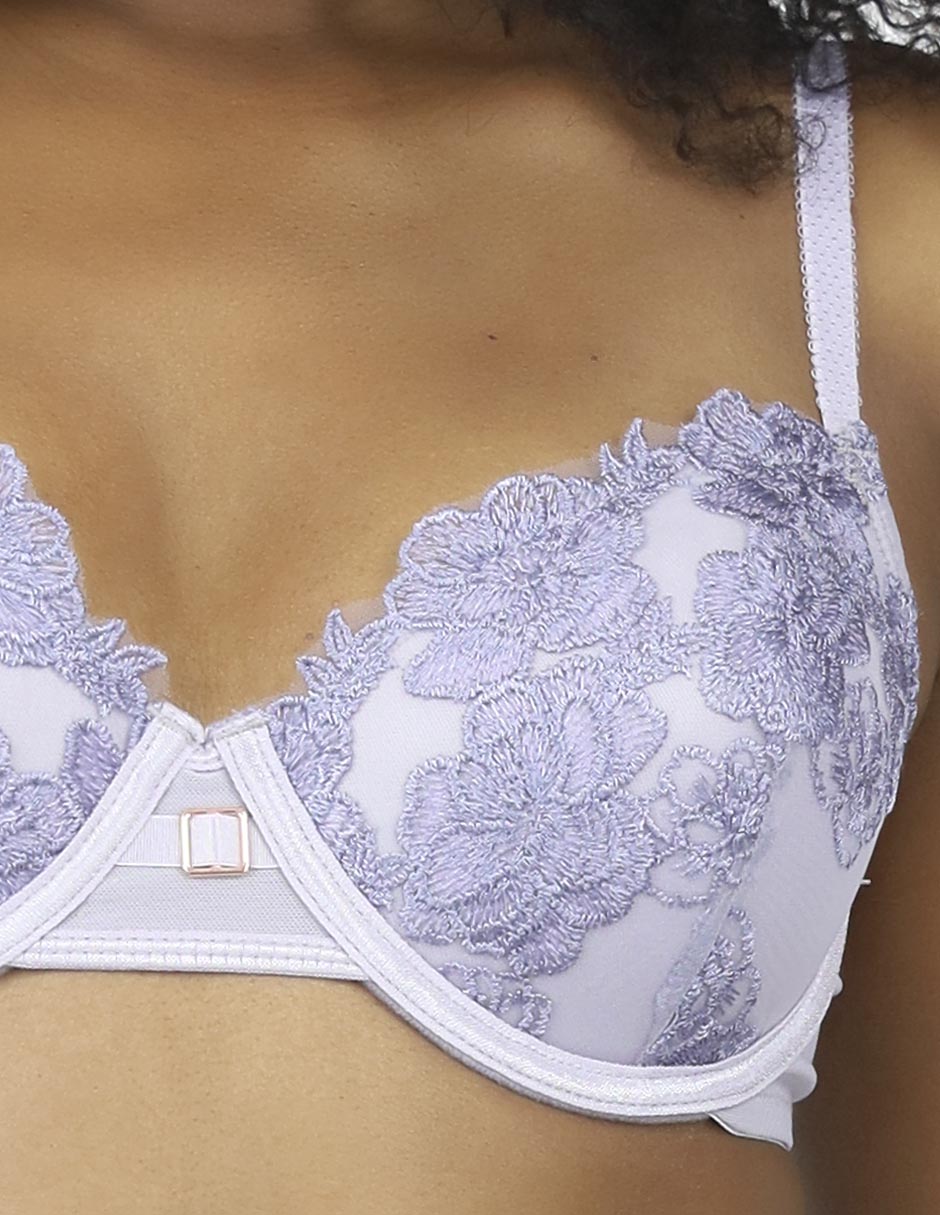 Brassiere demi con copa para mujer 4
