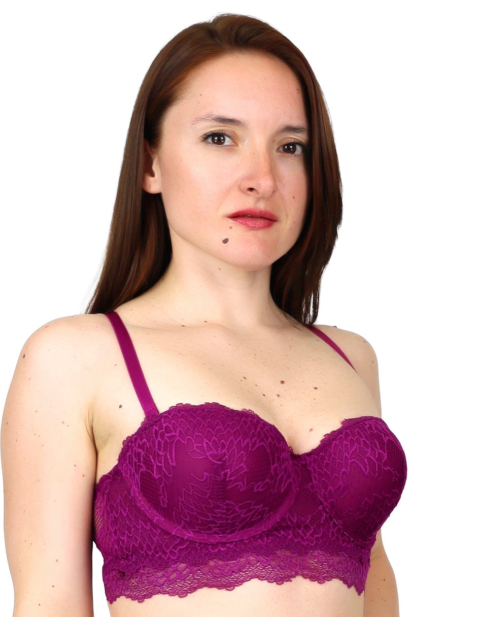 Brassiere strapless copa performada para mujer 2