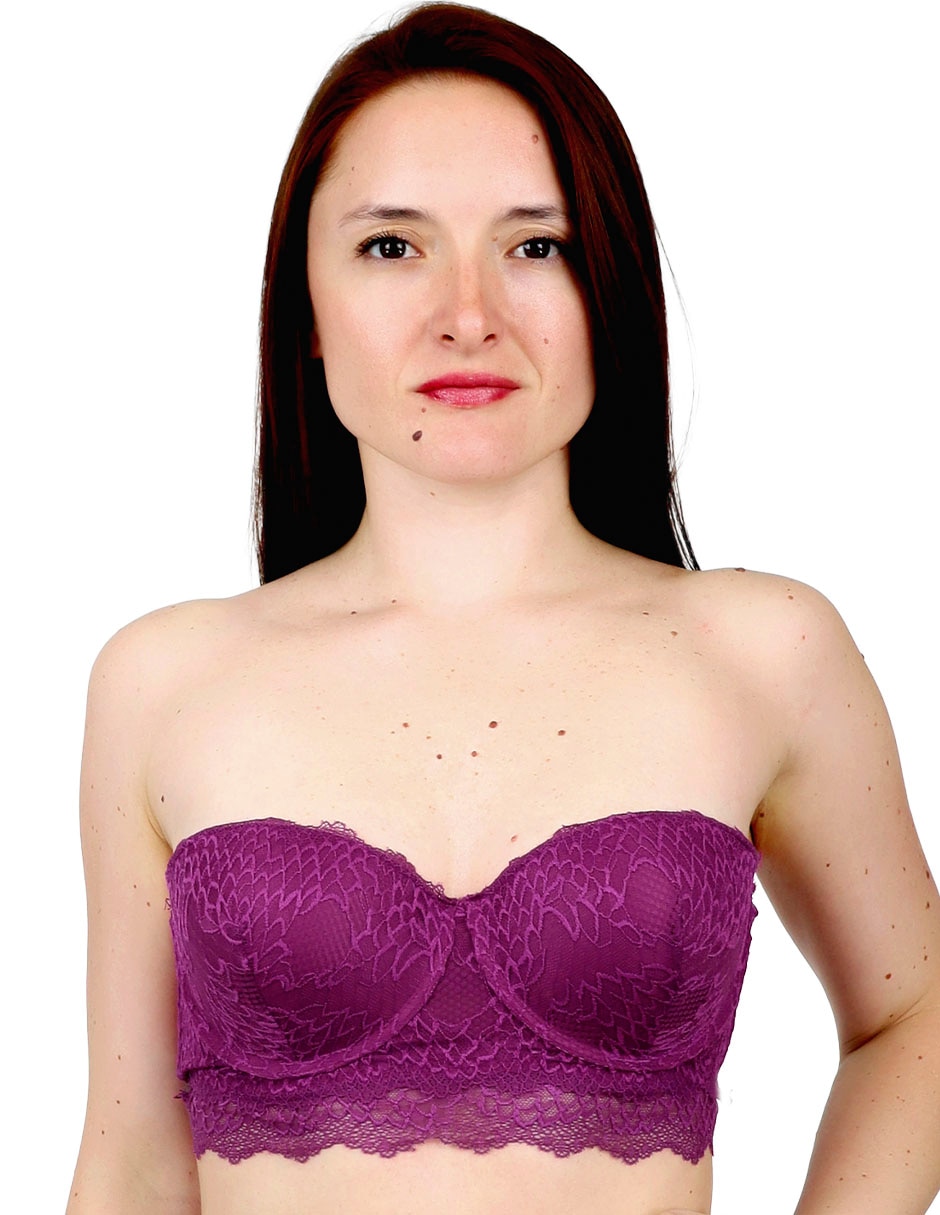 Brassiere strapless copa performada para mujer 5
