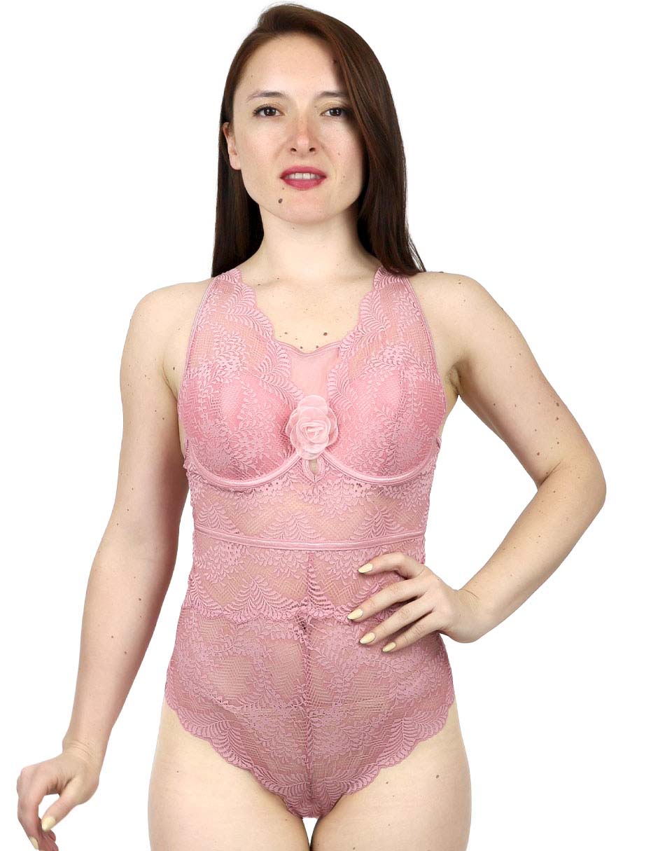 Body escote ilusión para mujer
