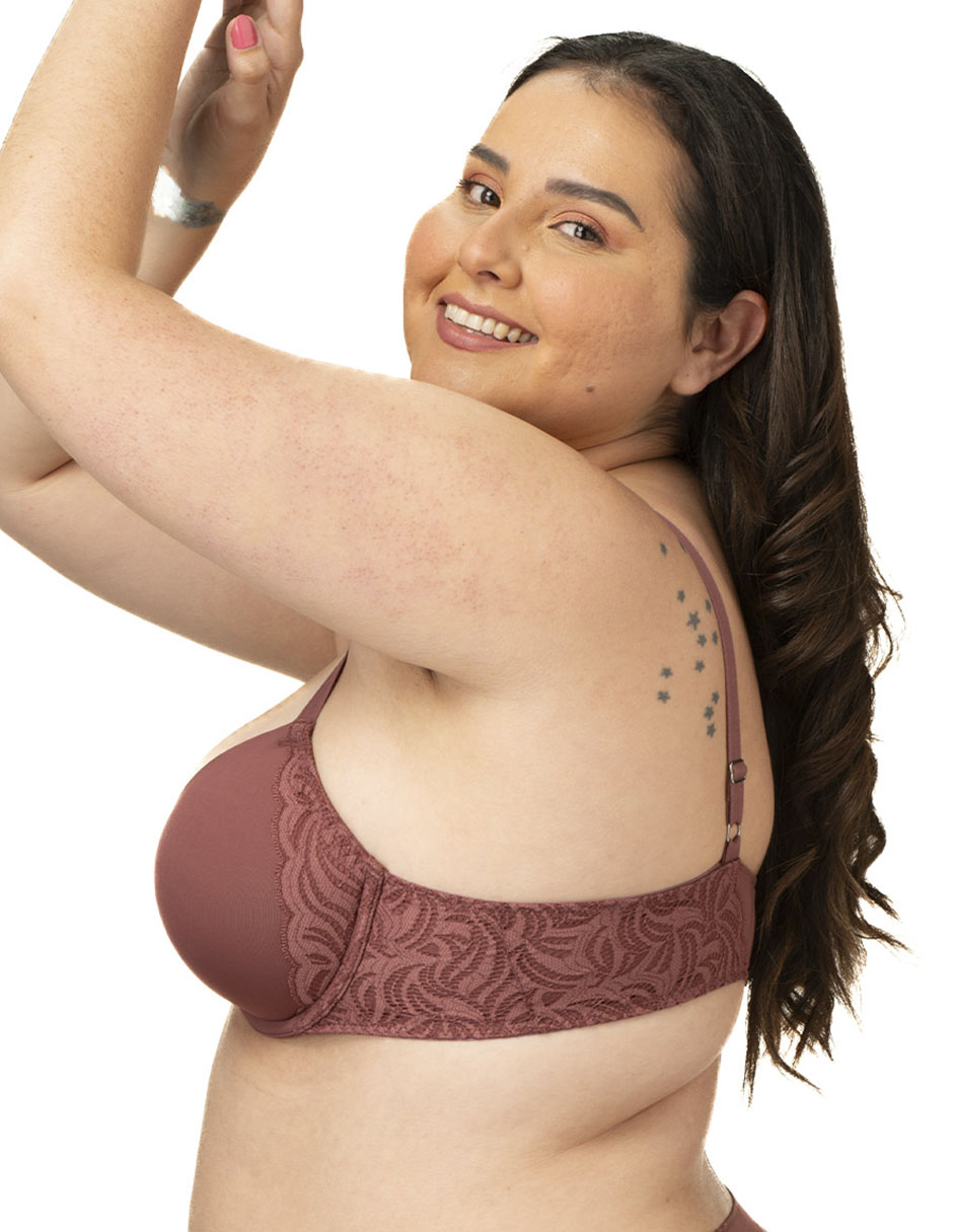 Brassiere demi con copa para mujer 3